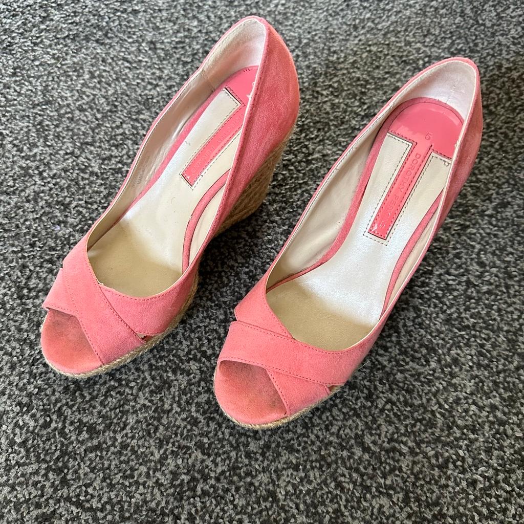 Dorothy Perkins pink wedges size 5