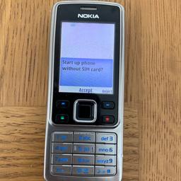 Nokia classic 6300 smart phone in working order. This will either be for a collector’s purchase or basic smart phone use. Locked to Vodafone but can easily be unlocked cheaply at any shop. WITH CHARGER. I am prepared to post this at the cost of the purchaser.