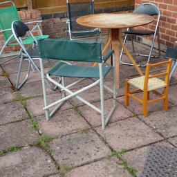 1 x garden table and 6 garden chairs with ix childs chair can deliver pls phone 07779319270 price is for all items. im in burton on trent