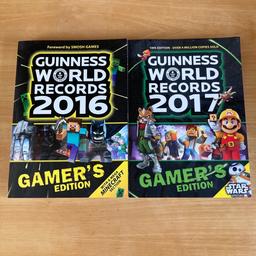 Guinness World Records 2016 Gamers Edition with Minecraft Section.
Guinness World Records 2017 Gamers Edition with Star Wars Special.
Both in immaculate condition.

Collection S64 Area. Can post for additional post & packing fees. I only accept Cash or Bank Transfer & i only post out to UK. 😊 Happy Sphocking!