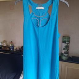 BNWOT Oasis vest top size L
aqua colour with detail back