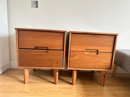 Buy & Sell Wiltshire Trowbridge - Wiltshire - Photos for 2 Drawer Solid wood bedside by Walker Edison