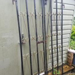 Wrought iron gates 6ft tall, 20 inches wide. Collection only from WV14 (Sedgley)