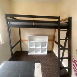 Great condition wooden loft be with all parts and screws , half black painted can easily be washed off! Single bed

Height: 176cm
Length: 196cm
Width: 97cm
Single bunk bed