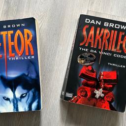 - 2 Bücher von Dan Brown: Sakrileg & Meteor
- Preis pro Buch, beim Kauf beider Bücher sind es 5€

Abzuholen in Leverkusen-Manfort, bei Versand kommt noch das Porto hinzu.