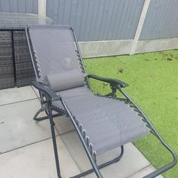 Hi

Selling a sun lounger

Never used and just sat there - hence sale

Flat and Foldable

Come with waterproof cushion too

Solid arms 

Can be used as a chair too

First come first serve

Call or text 075077 54540

Collection from IG1