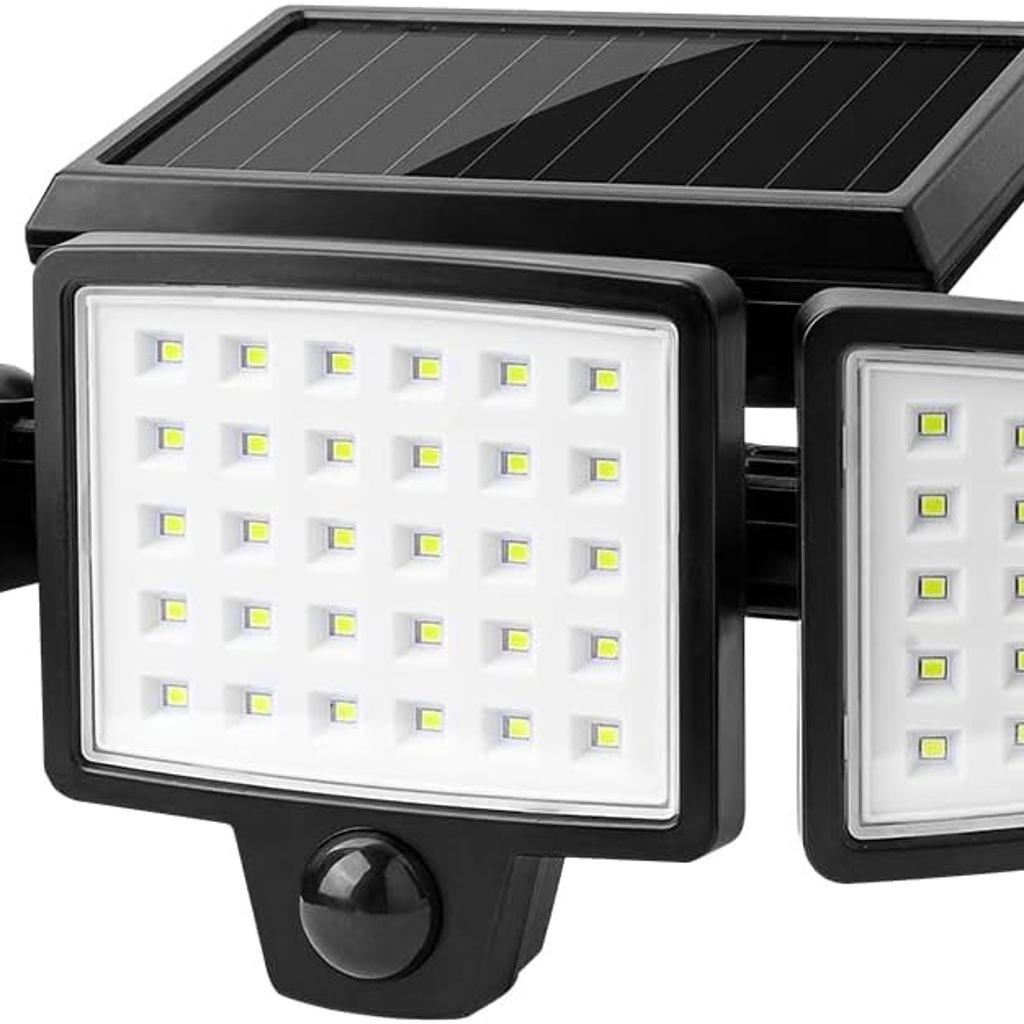 LED Solar Security Light, 1200LM Super Bright Floodlight With Motion Sensor, 3 x Adjustable Heads, IP65 Waterproof Outdoor Use

* Solar Floodlight With 3 x Ajustable Heads Which Can Be Rotated 360 Degrees
* Super Bright 1200LM
* Integrated Motion Sensor. Detection Distance Reach 5-8 Meters. When The Movement Is Detected, Solar Security Light Will Automatically Turn On At Night For 20 Seconds.
* Built-in Rechargeable Battery
* Working Hours: 8-10 Hours
* IP65 Rated Waterproof Function: For Outdoor And Indoor Use
* Easy To Intall. A Package Of Screws And Tools Is Included. No Need Any Extra Wire.
* Please Face The Solar Panel Direct To Sunlight For Better Charging Effect.
* Suitable For House Front, Garden, Driveway, Garage, Pathway, Shed, etc.

Collection at Birmingham City Centre Area (B9 5DQ), Outside Clean Air Zone