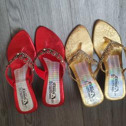 red ones are new,and gold chappal is in like new condition £2 each or both for £3
