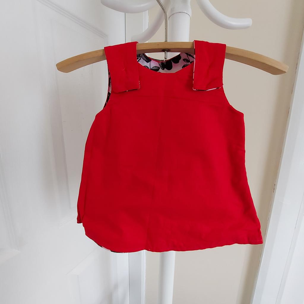 Dress Love You Song Time Baby

Cream Black Red Multi Colour

 Good Condition

Actual size: cm

Length: 34 cm from shoulders

Length: 21 cm from armpit side

Shoulder width: 18 cm

Volume hands: 22 cm

Breast volume: 49 cm – 50 cm

Volume waist: 55 cm – 56 cm

Volume hips: 60 cm – 61 cm

Age: 0 - 3 Months

Cotton