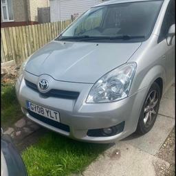 Toyota Verso, in good condition, has had new clutch, mechanically sound, full service history, brand new mot till may 2024, with no advisories, oil change, 180,000 miles, 1.8 petrol,manual, 7 seater and has reverse parking sensors, drives lovely, sold as seen, Selling as need automatic due to health reasons £1200 price lowered as I have an automatic now so need this one sold asap, whoever buys won’t be disappointed, won’t go any lower than £1200