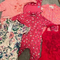 X6 baby girl 3-6month swim suits. 

X4 are all in ones. 
X1 swimming costume. 
X1 shorts and long sleeve top. 

All in perfect condition. 

From smoke free/pet free home.