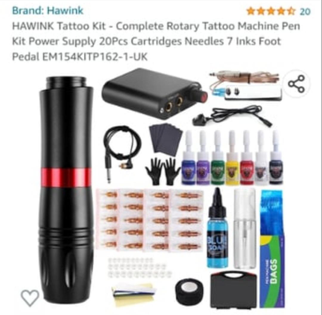 hawink rotary pen tattoo kit full setup in ST4Trent for £25.00 for