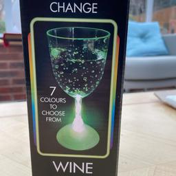 Colour changing wine glass.
Brand new. Batteries required.
Collection from B91.
Can be delivered for extra fee.