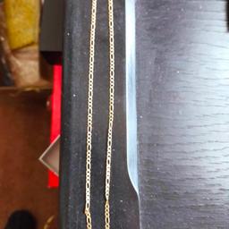i have for sale a very nice 9ct gold figaro chain 18" long fully hallmarked please see pictures, far too good to scrap it weighs 5 grams , collection from dl1 ,paypal accepted, please do not put in offers with delivery as i cannot access those thanks