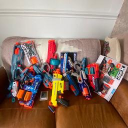 lots of kids play guns/with soft foam bullets 
some never used 
keep kids busy in 
school holidays 
wants £40 for all