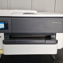 THE PRINTER DOES NOT HAVE THE INK CARTRIDGES.
Printer:
Compatible with PC and Mac.
A4 print speed -black text: 22ppm (pages per minute).
A4 print speed -color text: 18ppm (pages per minute).
Up to 1200 x 1200 dpi print resolution.
Up to 1200 x 1200 dpi color print resolution.
Fits paper up to A3.
Prints on paper up to 250gsm.
A3 printing.
Automatic duplex (double-sided) printing.
Borderless printing.
35 sheet paper capacity.
Uses 4 ink cartridges.
Recommended ink: HP 953 Black and CMY.
Scanner and copier:
1200 x 1200 dpi optical resolution.
Flatbed scanner.
Fax:
100-page memory.
Up to 5kbps transmission speed.
Connectivity:
Suitable for office printing.
Suitable for photo printing.
USB port.
Wireless/WiFi enabled.
Ethernet.
Apple AirPrint- depending the device, please check your manufacturer's settings.
Google Cloud Print.
Email Print.
Mobile print enables printing directly from your smartphone or tablet through brand-specific apps.
PAYMENT ONLY BY BANK TRANSFER, I DO NOT ACCEPT CASH