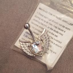 brand new never worn surgical steel belly bar