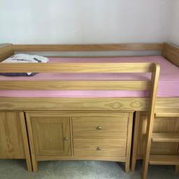 Marks and Spencer’s cabin bed.
196cm length
112cm width
115cm height
Comes without mattress.
From a smoke free home