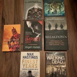7 books mixed topics read and ready to be re read. Happy to sell individual books
Mostly paperback 1 hardback
All good condition
Smoke free house
Collect ws9