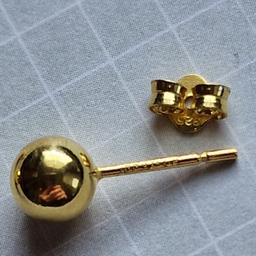 Gold 585, Kugel Ohrstecker, Diametr 6,8 mm., gestempelt