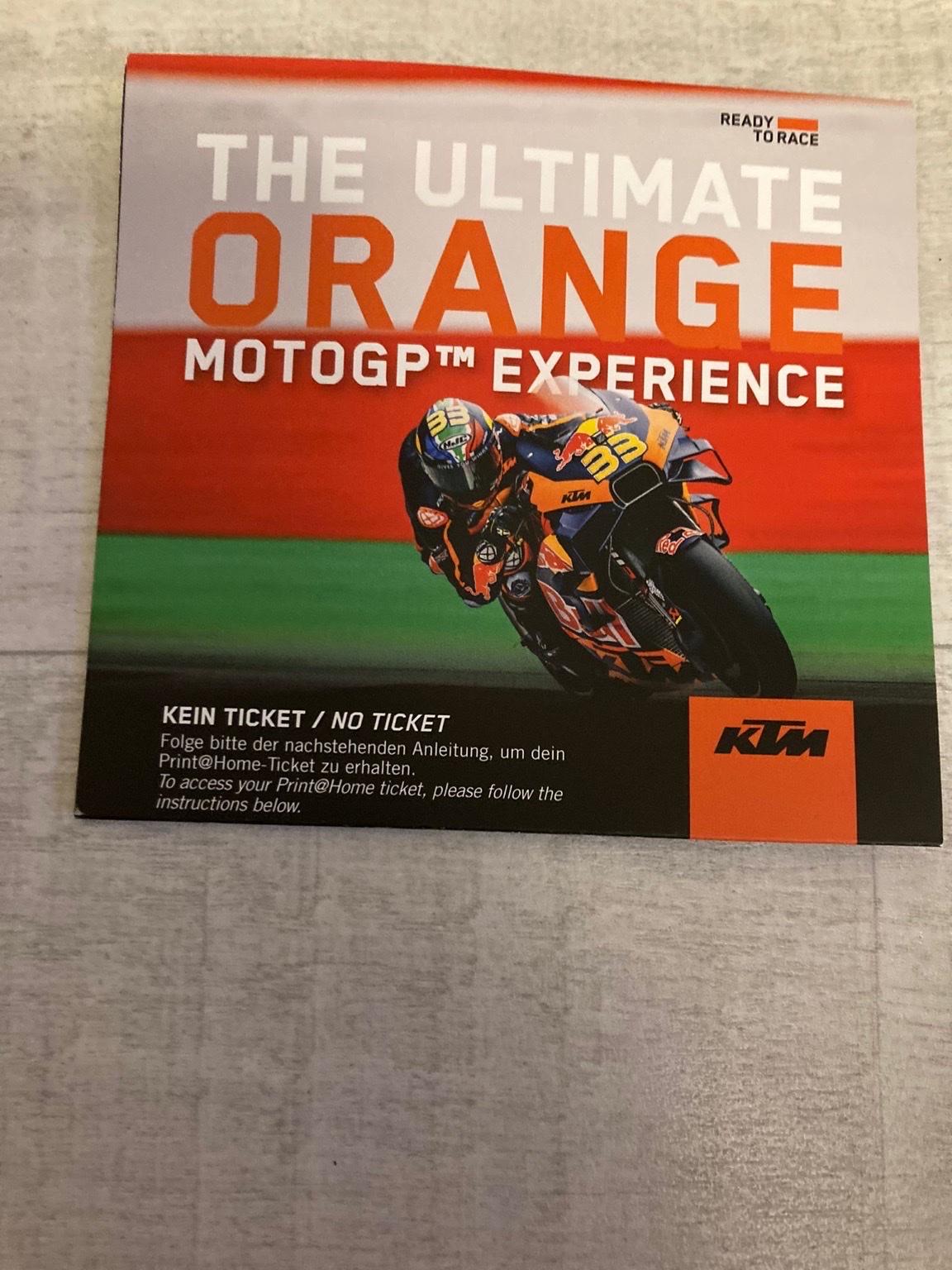 Moto GP Ticket in 5230 Mattighofen für 100,00 € zum Verkauf | Shpock DE