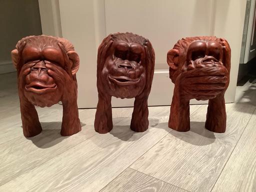 Buy & Sell Essex Basildon - Photos for 3 wise monkeys large hand crafted very unique