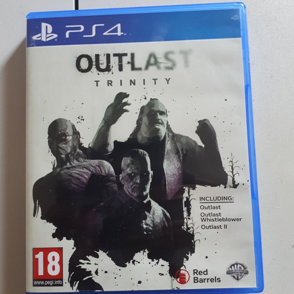 PS4 outlast trinity double disc. disc 1 outlast. disc 2 outlast whistleblower in good condition and