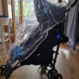 Well used pushchair with rain cover

Some scratches to the frame and some scuff marks from shoes etc on the fabric

Still alot of life left

Collection only