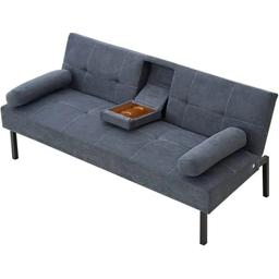 3 Seater Fabric Sofa Bed Sofabed with Drink Holders Recliner + Bloster Cushions

Also available in full red
Or multi colour without drink holders.

See pictures for more details

Local same day delivery available for extra cost depending on your post code