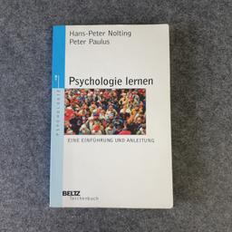 Psychologie lernen: Eine Einführung und Anleitung; gekauft für 14,90 €

- hat Gebrauchsspuren und max. 10 Seiten mit Textmarker markiert.

Abholung ist ok; Versand zzgl. 1,95 €