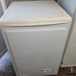 Chest freezer in fair condition but really works great 👍 has cosmetic marks due to being stored in our Garage, it's about 7 years old now but we have had no problems with at all !! so please buy with confidence. 
reasonably priced at £35.00