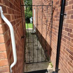 wrought iron garden side gate (similar to photo but with a half circle top) approx 3ft wide x 7ft tall
