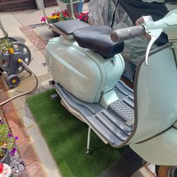 Lambretta LI 125 series 3
1963
Blue
2 owners
16,377 miles
Rare back seat
New floor mat
New front and back shoes
Just serviced
Full log book in my name
Restored a few years ago
Few marks where bike has been used
In good condition
Excellent runner
Starts 1st time
12 volt electric
Mot and tax exempt

Ring 07752327518
No time wasters or silly offers
£4,500