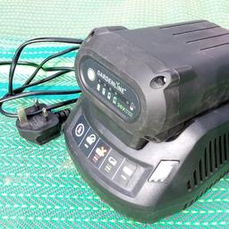 Charger & 36 Volt battery- tested with all lights working, and holds charge without any issue.

Ideal spare for the mower or could be adapted to other usage as a power bank, solar kit or emergency lighting.