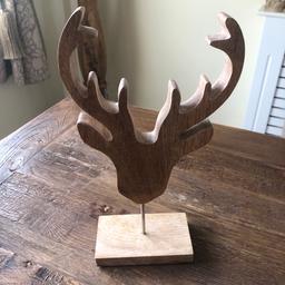 Wooden stags head from Next. 12” in height in fantastic condition no chips or marks