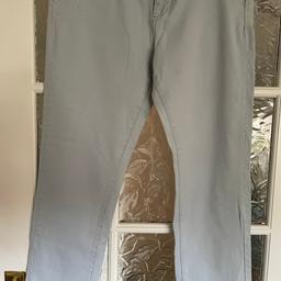 Fat Face Capri Trousers size 12.  Baby Blue Colour.  Zip up fly with metal button.  5 pocket inc coin pocket.  Button down back pockets.