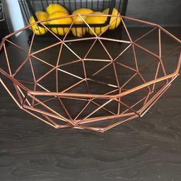 Rose gold fruit basket