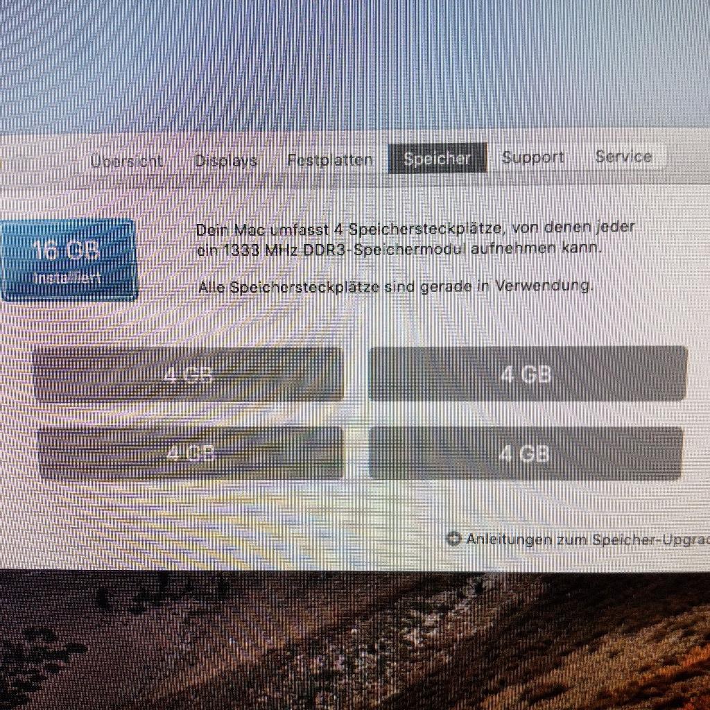 Verkaufe neu aufgesetzten iMac mit 16 GB RAM.