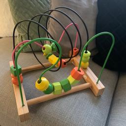 Reduced Wooden play and counting frame. Perfect for little ones using eye to hand coordination