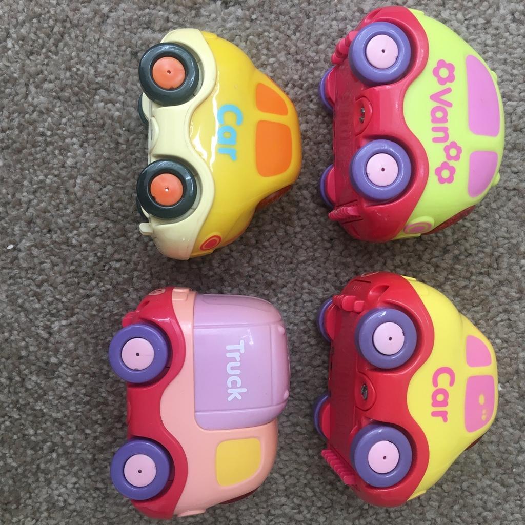 Selling 4x v-tech toys in good condition.. all have been checked they are still in working condition but need 2xAAA in each vehicle. Children will love these as they light up and sing songs.
Toot-Toot Range Is Designed To Develop Children'S Imagination And EncOurage Creative Play.
Develop Fine Motor Skills.
Originally selling in the shops £5 each.