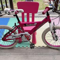 Girls Rockstar bike in pink colour
Wheel size 18”
Suitable for about 6-10 years.
Very good condition
My daughter has now grown out and has a bigger bike.
On offer