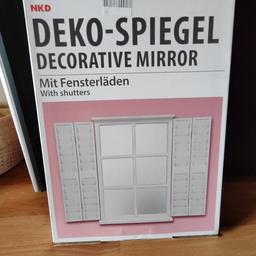 Originalverpackter Deko Spiegel mit Fensterläden

unbenutzt und ungeöffnet