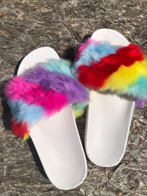 Buy & Sell West Yorkshire Kirklees - Photos for Gorgeous rainbow fluffy sliders 6