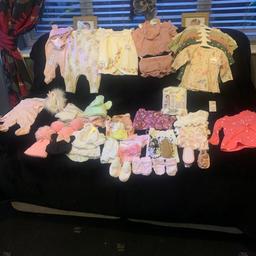 Large bundle of girls clothing, most bnwt others new without tags, vests, body suits, hats, cardigans (knitted) scratch mitts, shoes/sandals, t- shirts,dresses, long sleeve tops any more questions please feel free to msg me
