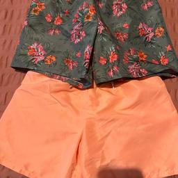 2 pairs of boys H&M swim shorts, uses only while on holiday size is 8-10 yrs