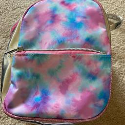 Girls mini back pack from Accessorize, tie dye print with silver back and straps.
From smoke and pet free house
Cash on collection only