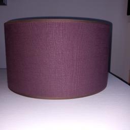 aubergine/purple coloured ceiling light shade. 14 inches wide 8 inches deep. 45 inches circumference.
