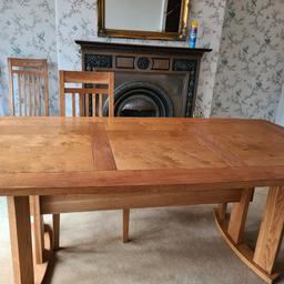 Oak furniture land solid oak table chairs for Sale Home