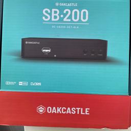 Oakcastle freeview satellite set top box with remote batteries incl. NEW never used