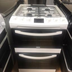 Zanussi Gas Cooker
55cm
Glass safety lid 
4 gas burners 
Grill gas 
Double gas oven 
Good clean condition 
Fully tested/working 
£199
Can Deliver 
137,Bradford Road 
Bd18 3tb